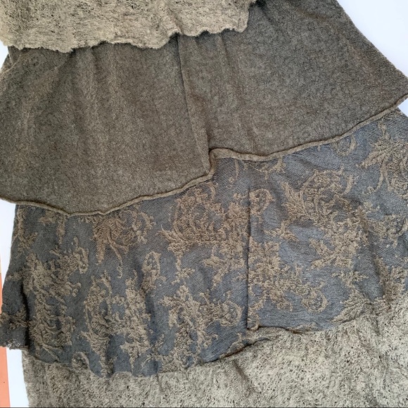 ✖️SOLD✖️Robin Kaplan 100% Silk Boho Tiered Skirt - Picture 6 of 9